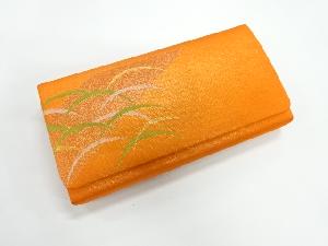 リサイクル　芝草模様織出し和装バッグ